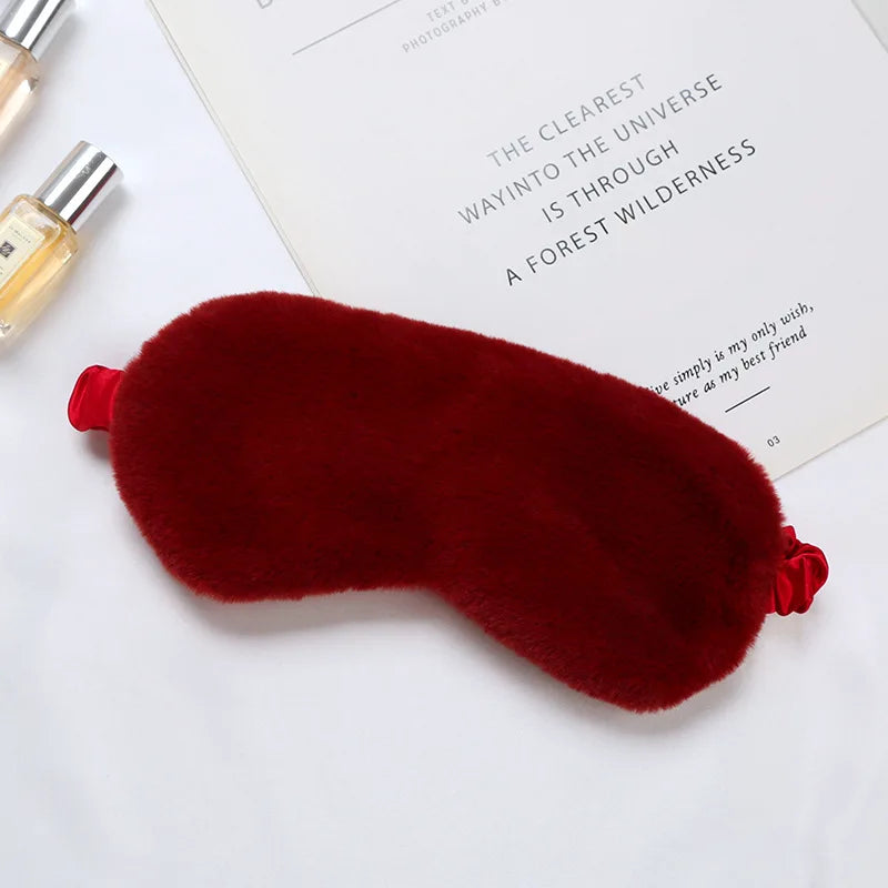 Plüsch Schlafmaske | Weiche & Niedliche Love-Cloud Augenbinde | Bequeme Augenabdeckung für Nickerchen, Reisen & Entspannung Kaufschwan® Purpur 20x10cm