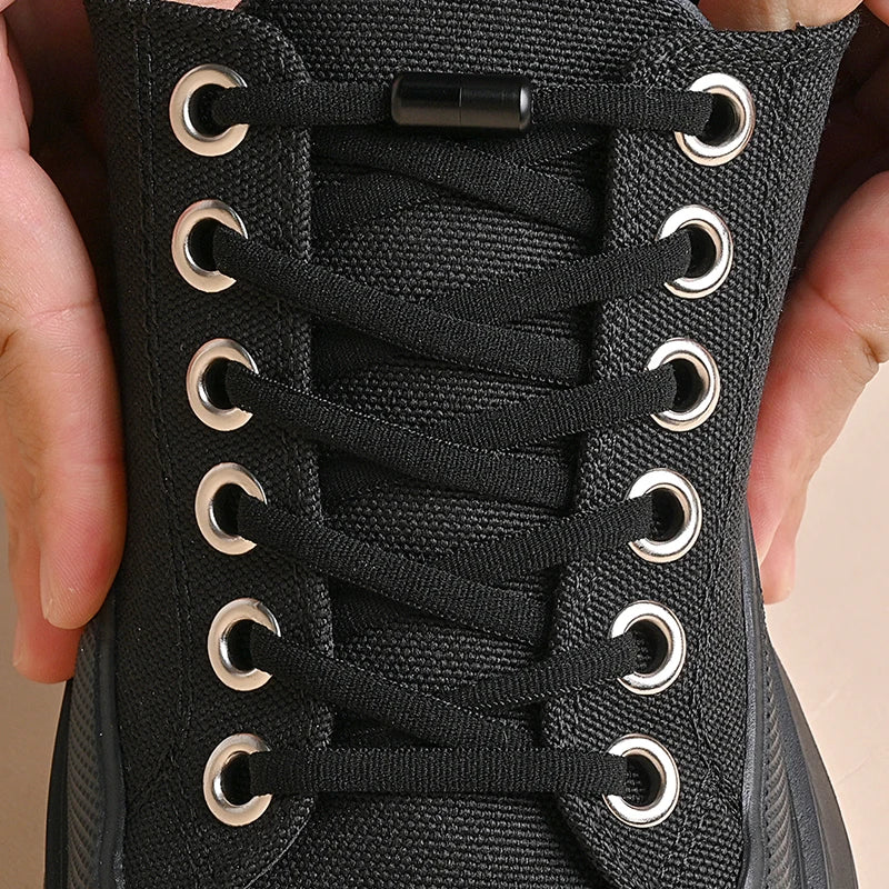 Elastische No-Tie Schnürsenkel – Halbkreis-Design mit Metallverschluss | Praktische Slip-On Laces für Kinder & Erwachsene Sneaker Kaufschwan®