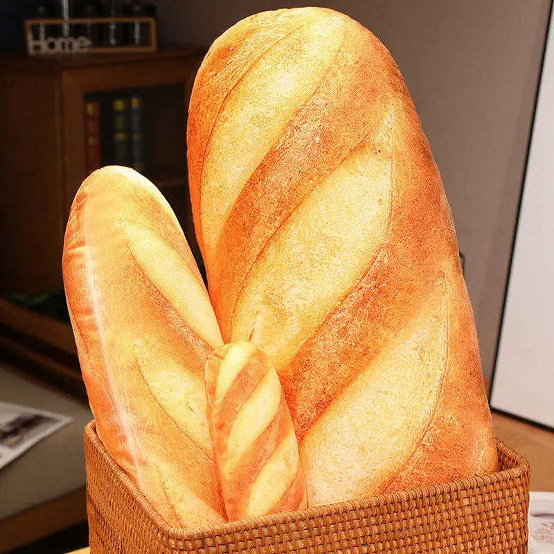 Französisches Baguette Plüschkissen | Weiches Gefülltes Lebensmittel Plüschie | 20-100cm | Partydeko, Schlafbegleiter & Geschenk Kaufschwan®