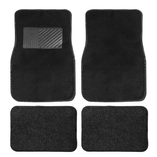 Universelle Autoschalenmatten – Teppich-Fußmatten für vorne & hinten, passend für SUV, Limousinen & Vans Kaufschwan® Schwarz