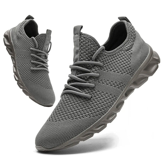 Leichte Herren Sneaker – Leichte & Atmungsaktive Sommer Sportschuhe | Bequeme Herren Schuhe Kaufschwan® Dunkelgrau 40