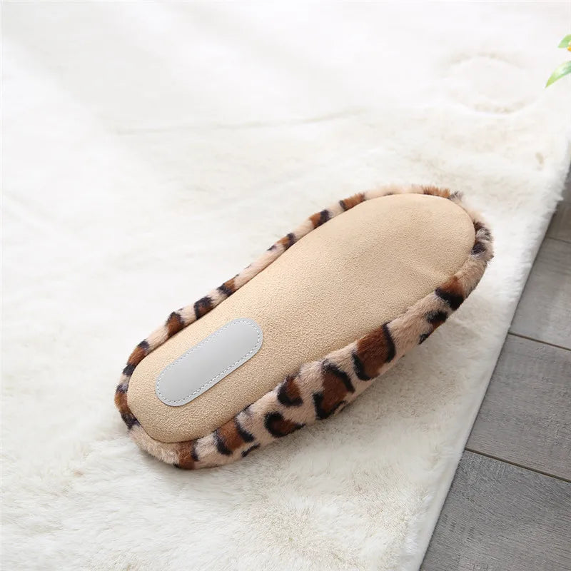 Leopardenmuster Winter-Hausschuhe | Indoor-Schuhe für Damen & Herren | Warme Fell-Slides | Rutschfeste Paare-Hausschuhe Kaufschwan®