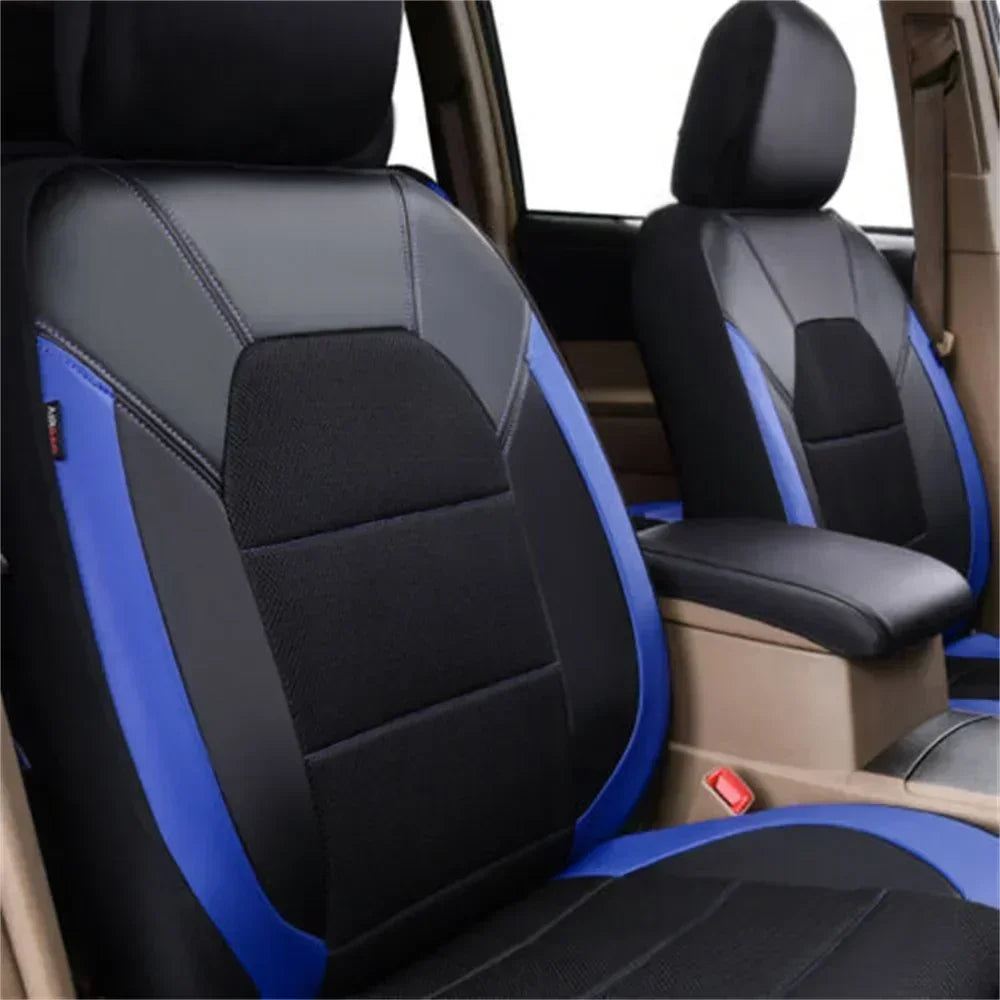 Universelles PU-Leder Autositzbezug-Set – Vollschutz für vorne & hinten, passend für 5-Sitzer Autos & LKWs Kaufschwan®