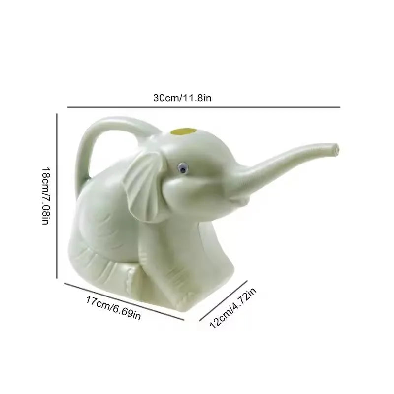Cartoon Elephant Design Gardening Watering Can Ergonomic Handle Lightweight Plastic Pot for Flower Potted Plant Irrigation Care Kaufschwan®