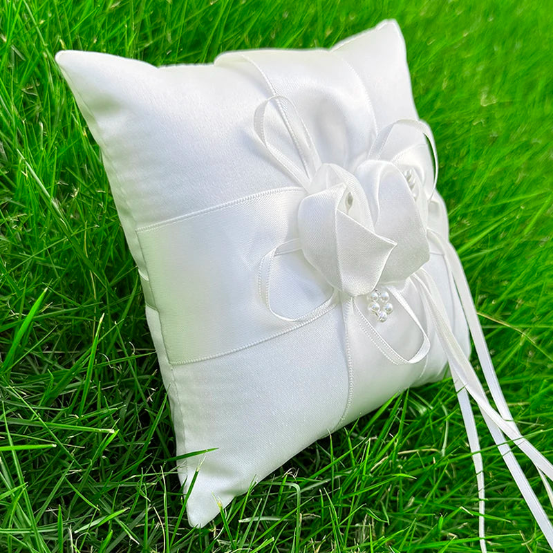 Doppel Herz Ringkissen Hochzeit – Schleifen Ringhalter für Braut Kaufschwan®
