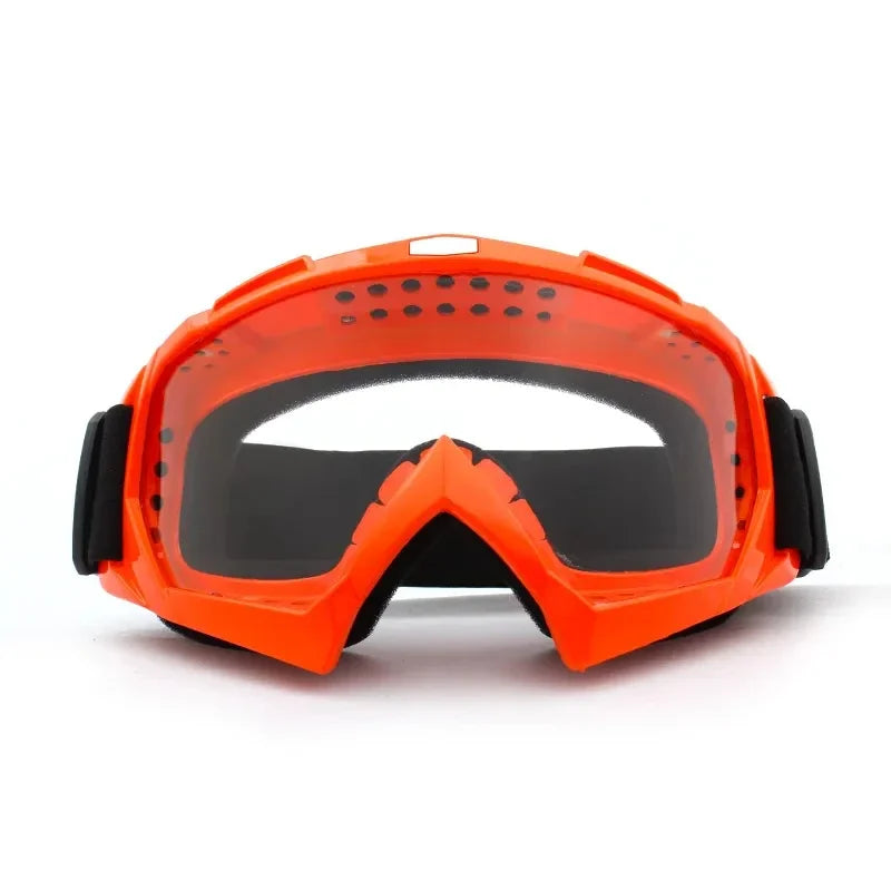 Transparente Skibrille – Winddichte Motorrad- & Fahrradbrille | HD Anti-Beschlag Schneebrille für Outdoor Sport & Winteraktivitäten Kaufschwan® Klar-Orange