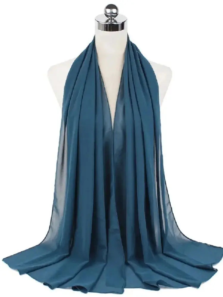 Damen Hijab aus Chiffon – Sofort Tragbares Kopftuch | Einfarbiger Instant Hijab Schal, Arabischer Wrap & Islamischer Schal