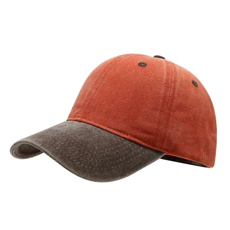 Vintage Washed Baseballkappe | Herren & Damen Farblich Abgestimmte Baseballcap | Lässige Snapback Hip Hop Baseballcap für Frühling & Sommer