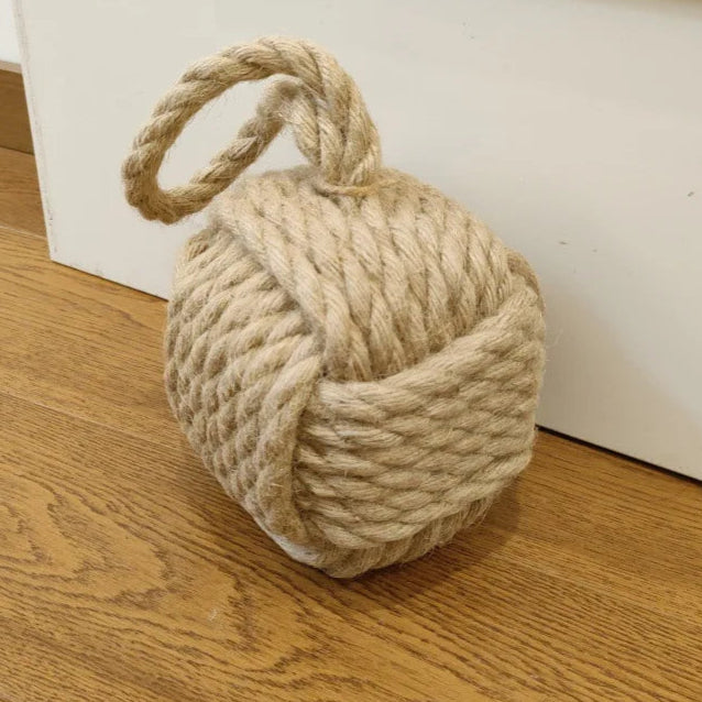 Türstopper im Mediterranen Stil – Dekorativer Seilball Türhalter | Kreatives Rustikales Design für Zuhause, Restaurants & Bars Kaufschwan®