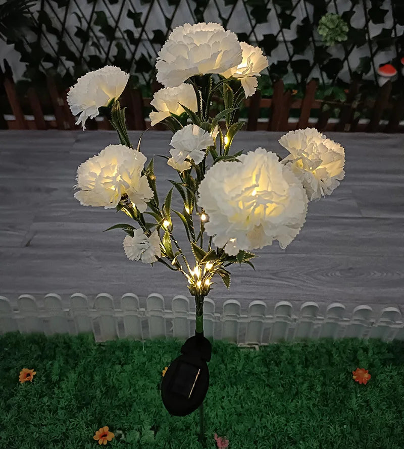 LED Solar Nelken- & Rosenblumen-Feenlichterkette – Wasserdichte Gartenlichter für Hof, Rasen, Wege & Muttertagsgeschenk Kaufschwan®
