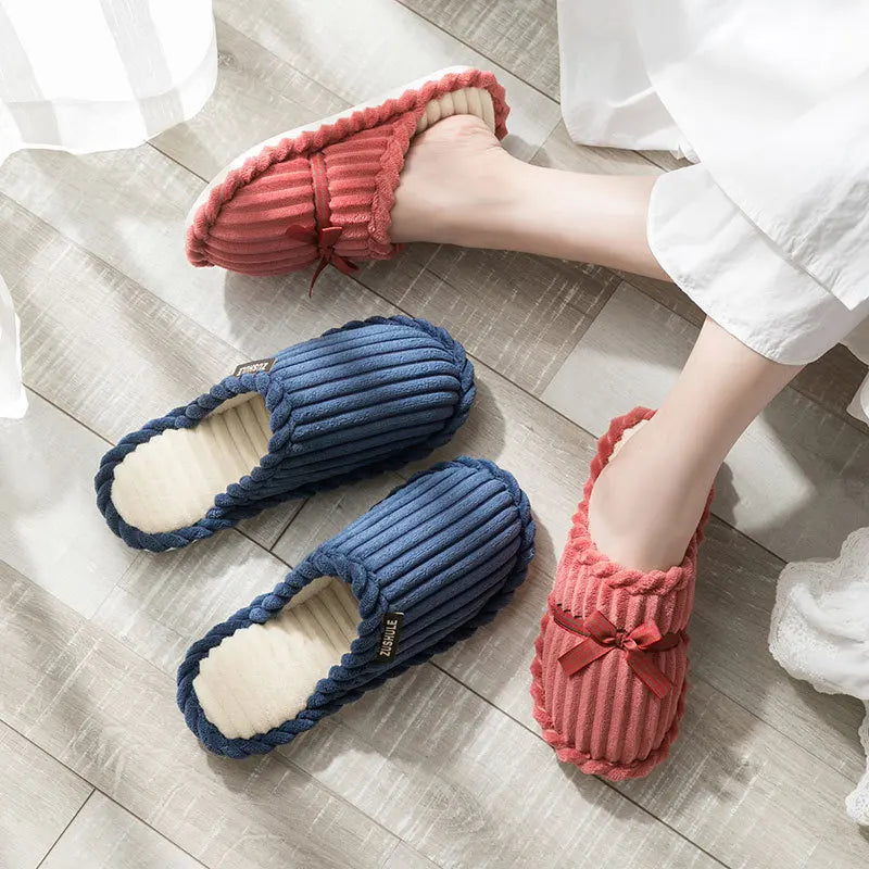 Baumwoll-Hausschuhe für Damen & Herren | Plüsch Indoor-Schuhe | Rutschfeste Hausschuhe für Frühling, Herbst & Winter Kaufschwan®