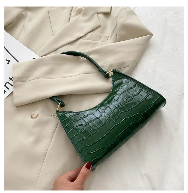 Kleine Retro Leder Shopping Tasche – Modische Einfarbige Ketten Schultertasche | Damen Handtasche Casual Kaufschwan®