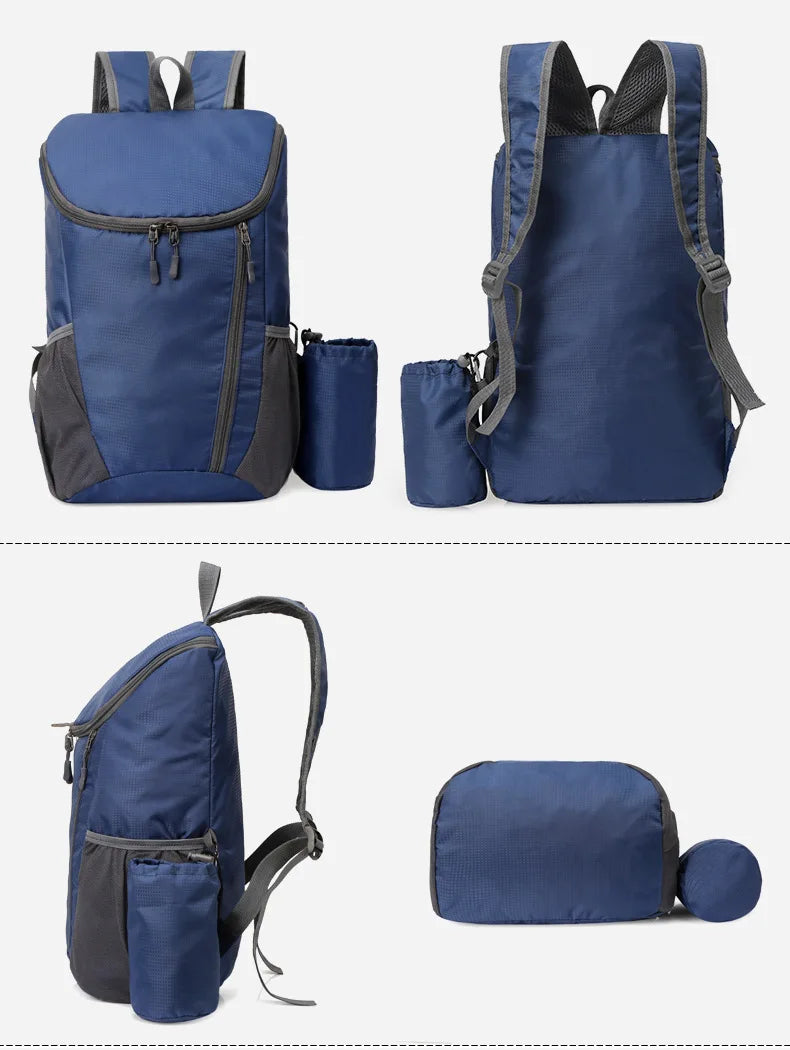Outdoor-Reiserucksack | Wasserdichtes, Faltbares Camping- & Sporttasche | Wandern, Bergsteigen & Reise-Rucksack Kaufschwan®