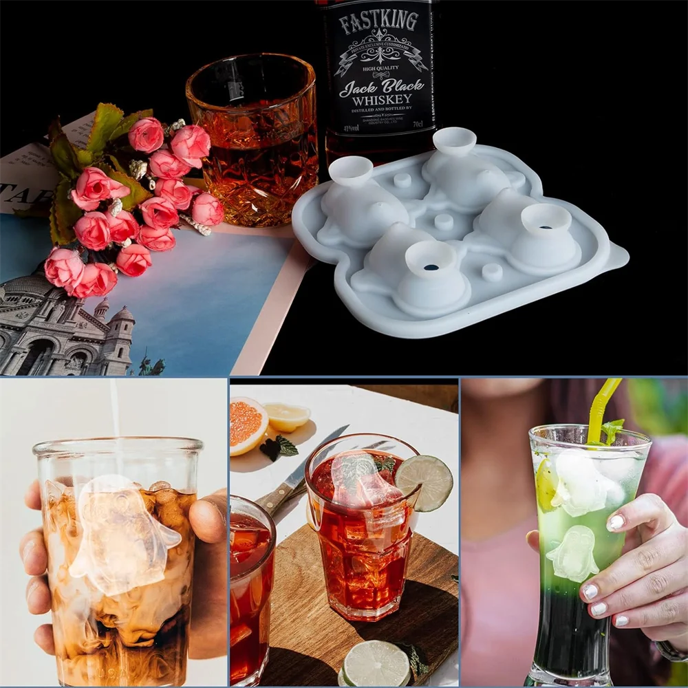 Pinguin Eiswürfelform aus Silikon – Für Whiskey, Cocktails & Getränke Kaufschwan®