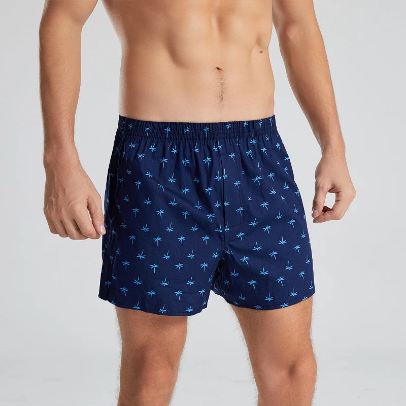 Herren Boxershorts Ananas & Zitronen Print | Baumwolle, Atmungsaktiv, Lockerer Schnitt, Schlaf- & Homewear Kaufschwan®