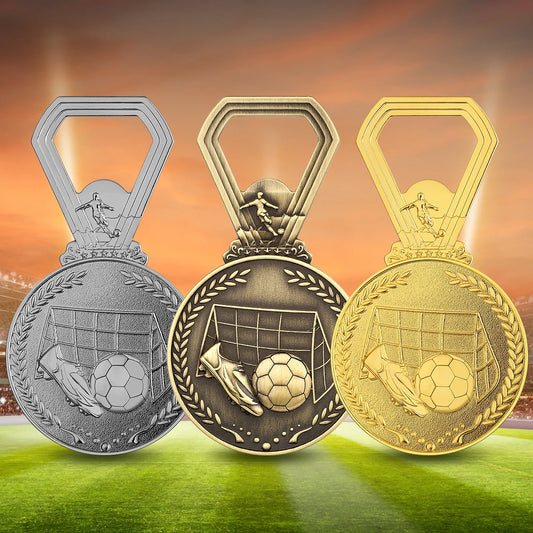 Fußball Medaillen Flaschenöffner – Bronze/Grau/Gold Geschenk für Männer Kaufschwan®