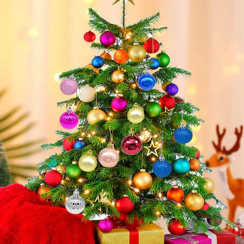 36 Stück Weihnachtskugeln Set – Rot & Gold | Christbaumkugeln Deko für Zuhause, Weihnachten & Neujahr 2026