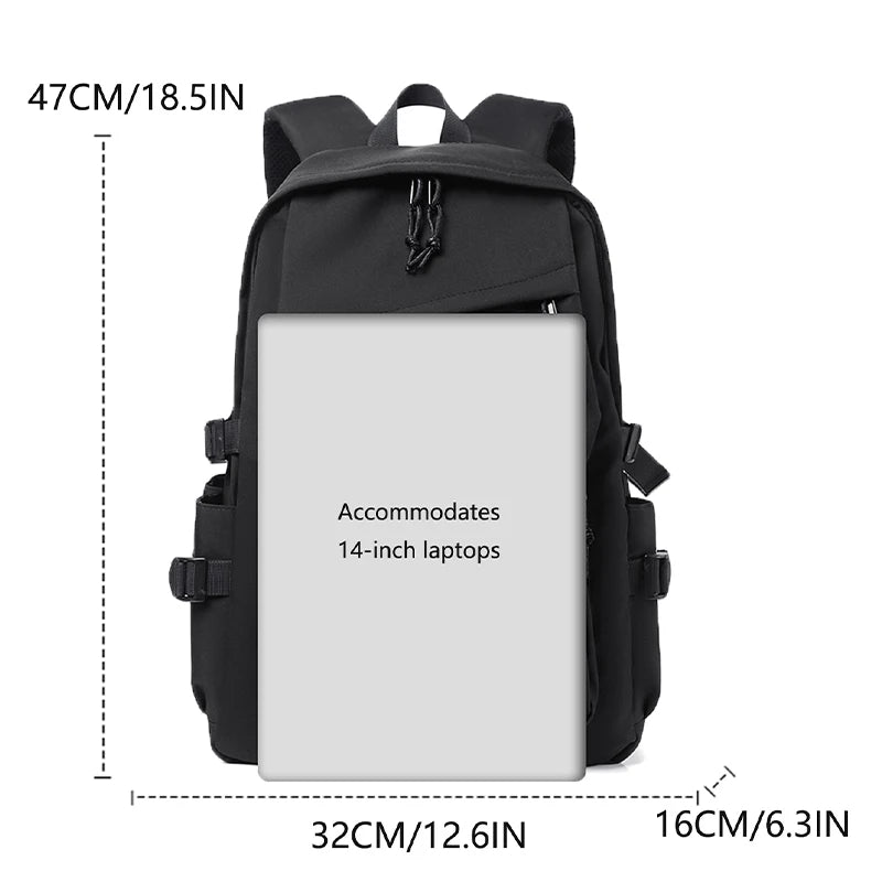 15-Zoll Polyester Wasserdichter Rucksack | Herren & Unisex Laptop Rucksack | Einfacher Solider Alltags- & Reiserucksack Kaufschwan®