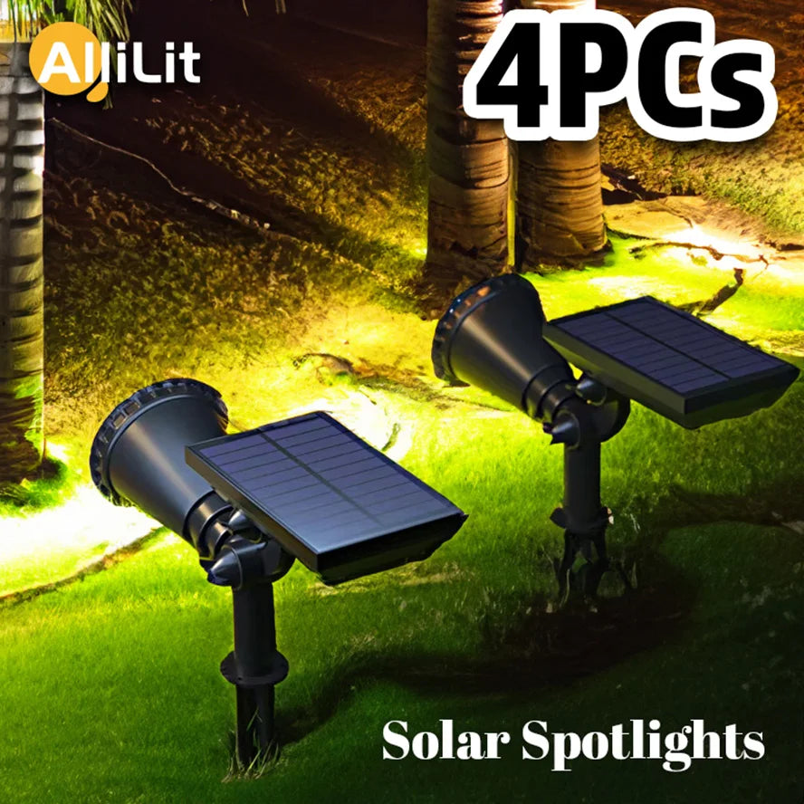 9 LEDs Solar-Strahler – IP65 Wasserdicht, Helligkeit Einstellbar, Außenbeleuchtung für Garten, Hof, Einfahrt & Terrasse Kaufschwan®