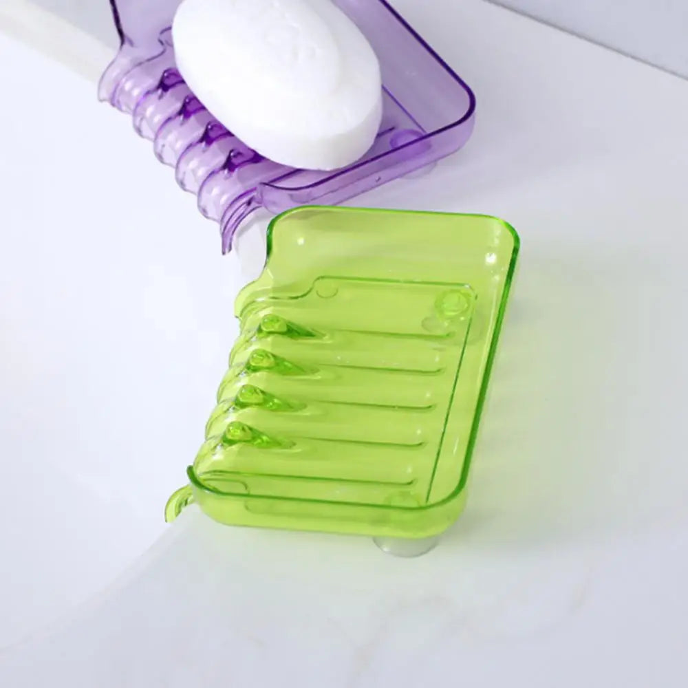 Zhang Ji Bunte Wasserfall-Seifenschale – Kunststoff-Seifenhalter mit Saugnapf für Bad & Küche Kaufschwan®