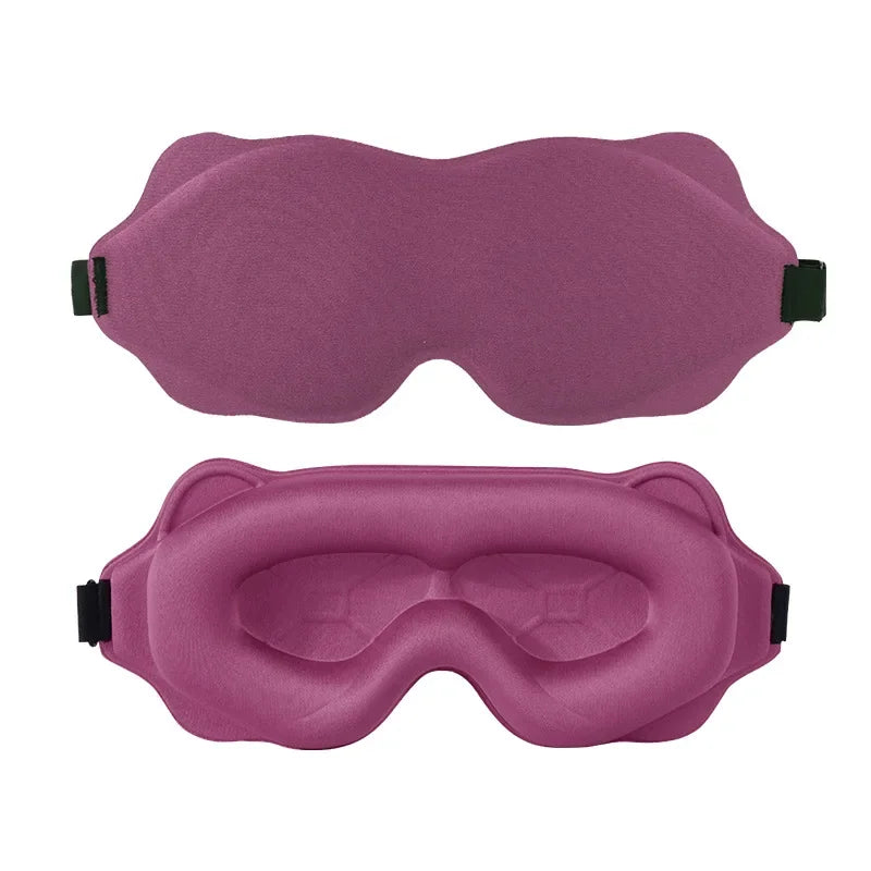 3D Schlafmaske | Lichtblockierende Schlafmaske für die Augen | Weiche Schlafhilfe für Reisen & Nacht Kaufschwan® Dunkelpink