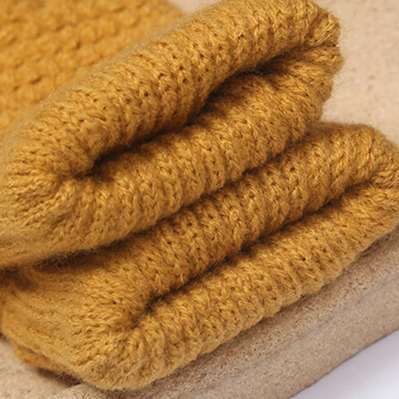 Winter Touchscreen Strickhandschuhe – Warme Unisex Vollfinger Handschuhe | Verdickte Strickhandschuhe aus Kunstwolle für Damen & Herren Kaufschwan®