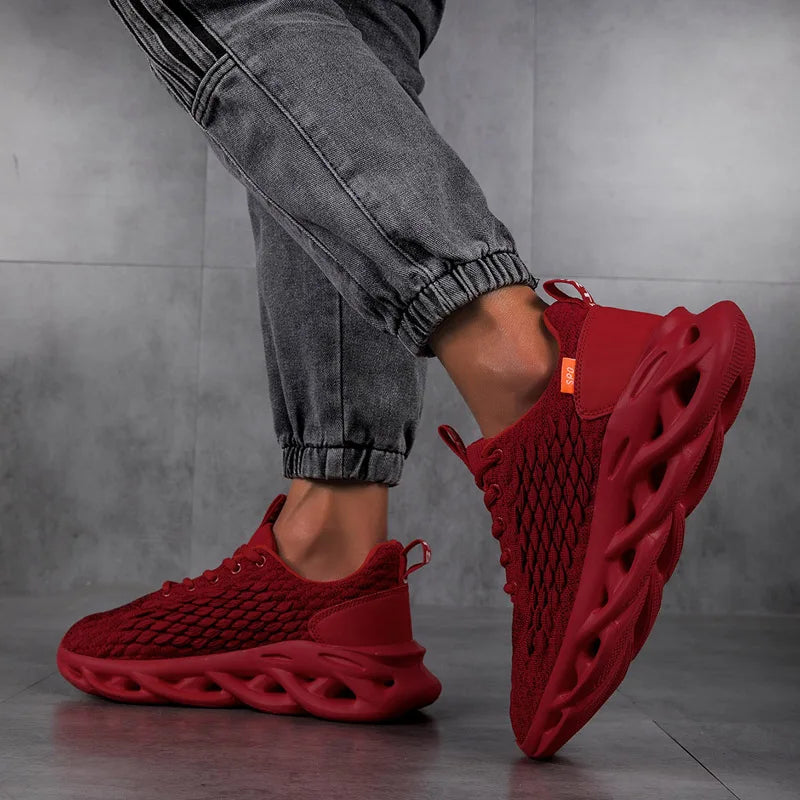 Sommer Herren Sneaker – Hochwertige Einfarbige Sportschuhe & Tennisschuhe | Atmungsaktive Schnürschuhe fürs Laufen, Training & Outdoor Kaufschwan®