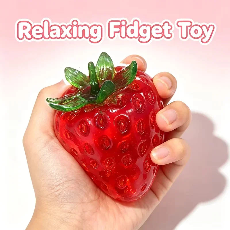 Erdbeer-Squishy – Weiches Formbares Knautsch- & Fidget-Spielzeug ohne Rückfederung für ASMR, Sensorik & Stressabbau Kaufschwan®