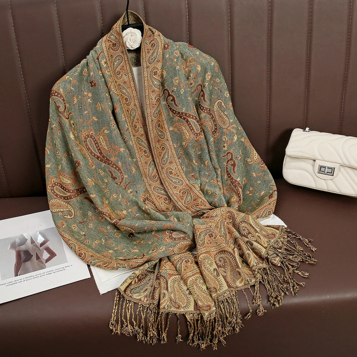 Pashmina Hijab Schal – Damen Langer Kaschmir Schal | Luxus Weicher Foulard, Turban & Muslimisches Kopftuch Kaufschwan® Orange