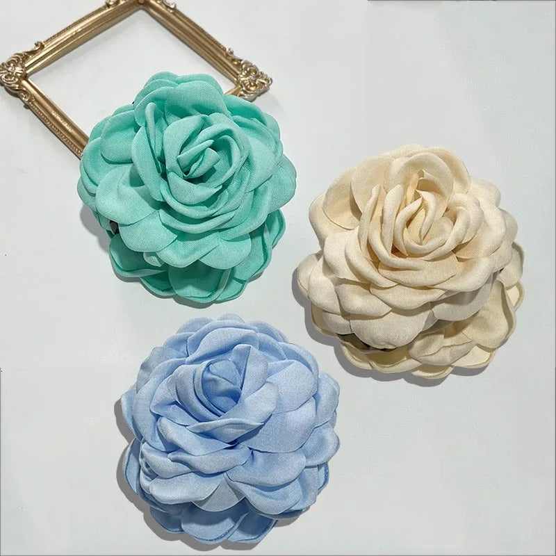 Stoff-Rosen-Haarklammern – Elegante Haaraccessoires für Damen & Mädchen Kaufschwan® 3er Set 2