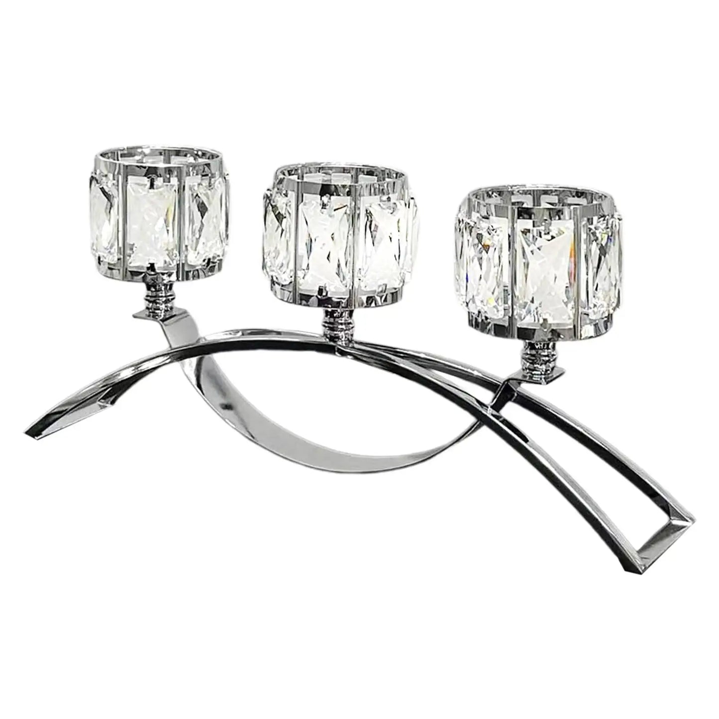 Teelicht Kerzenhalter – Eleganter 3-armiger Glas-Schalen Kandelaber für Club, Hochzeit, Event & Wohndekoration Kaufschwan®