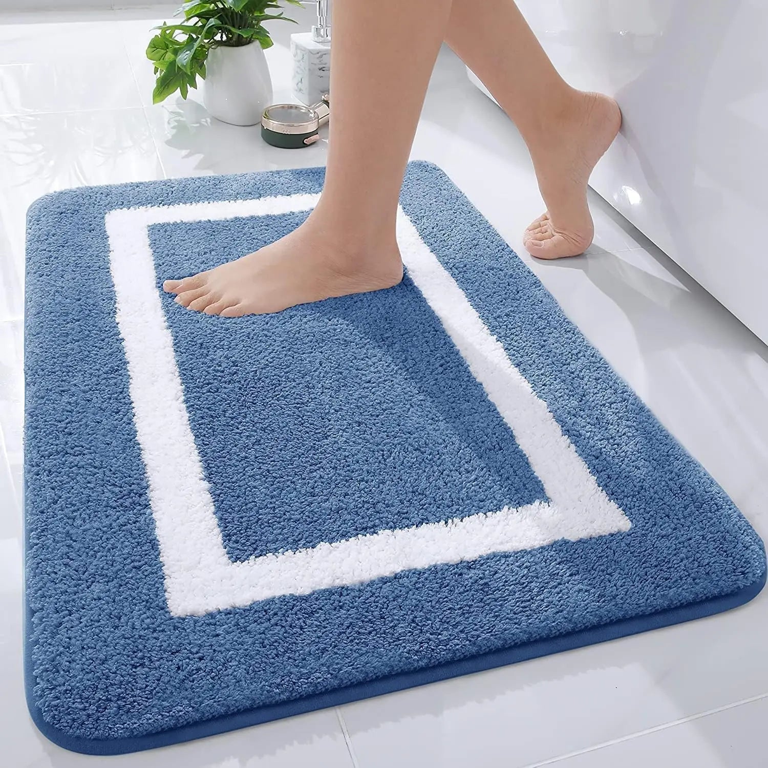 Weiche Saugfähige Badematte – Rutschfester, Schnelltrocknender Plüschteppich für Bad & Schlafzimmer Kaufschwan®