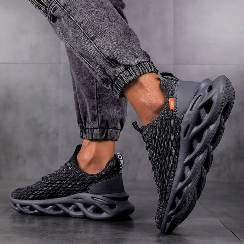 Sommer Herren Sneaker – Hochwertige Einfarbige Sportschuhe & Tennisschuhe | Atmungsaktive Schnürschuhe fürs Laufen, Training & Outdoor Kaufschwan®