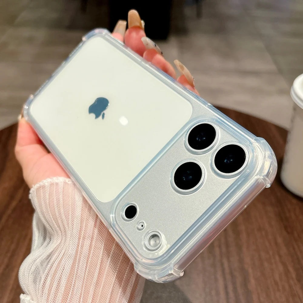 Fluoreszierende Transparente Schutzhülle für iPhone 18 Pro & iPhone 18 Pro Max – Stoßfeste Silikonhülle mit Kameraschutz Kaufschwan® Transparent iPhone 18 Pro