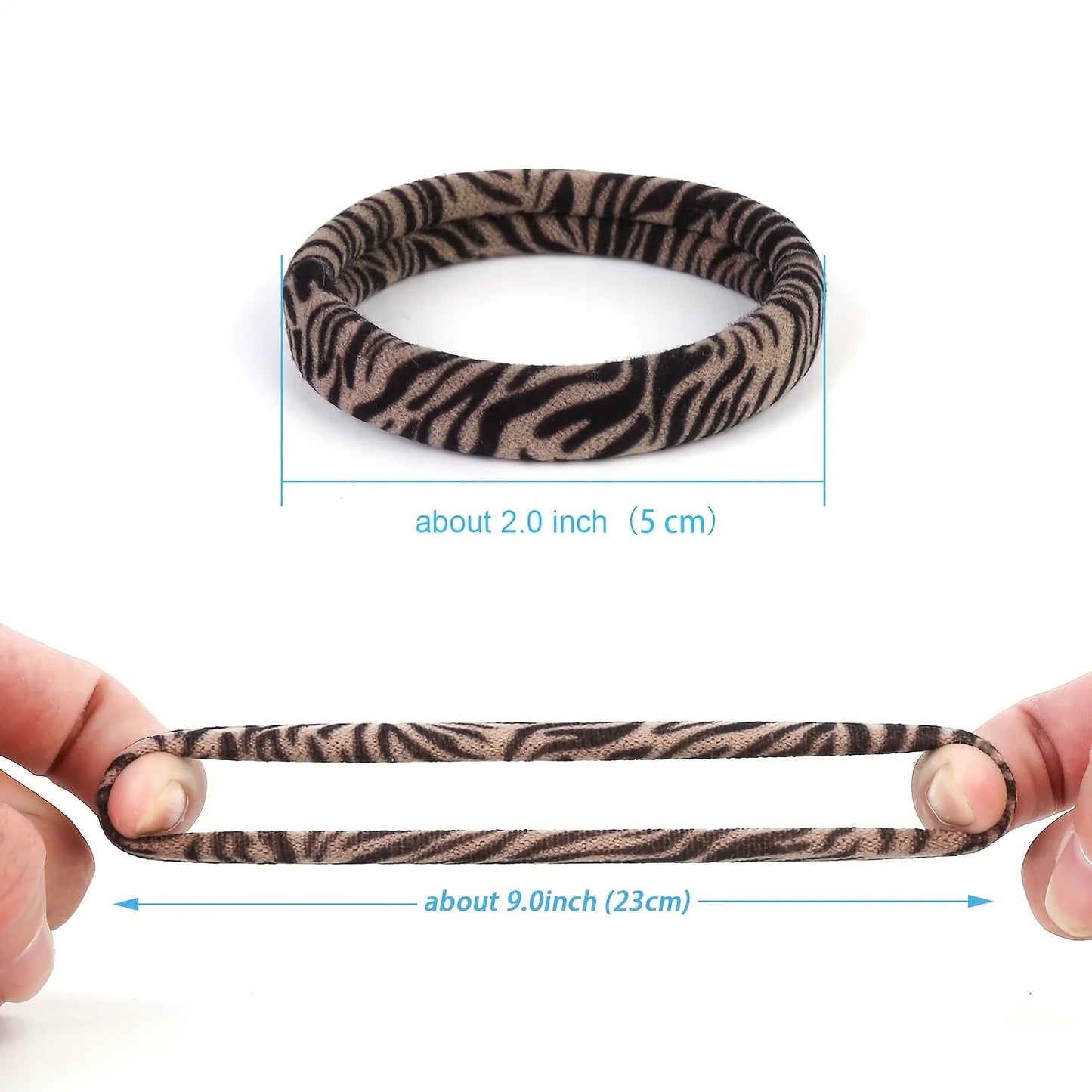 10/20/30/50 Stück Damen Mode Haargummis im Leopardenmuster | Weiche Elastische Pferdeschwanzhalter für Dickes Haar Kaufschwan®