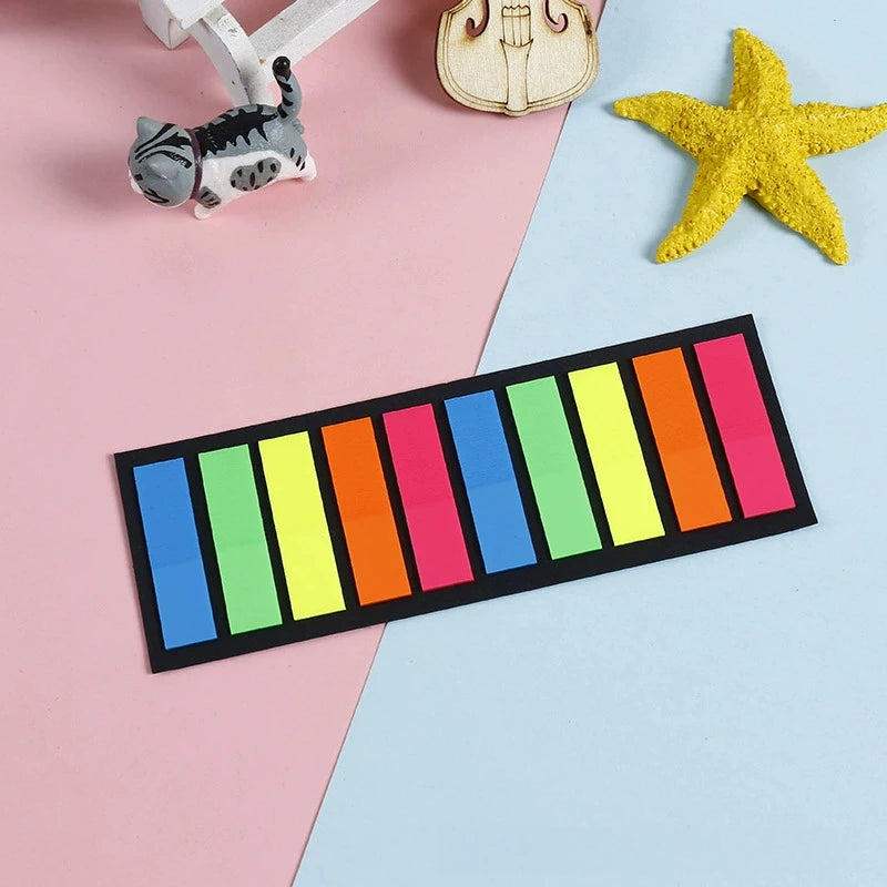 200 Stück Haftmarkierungen – Bunte Sticky Tabs für Bücher, Notizbücher, Register & Pfeil-Markierungen Kaufschwan® Rechteckig