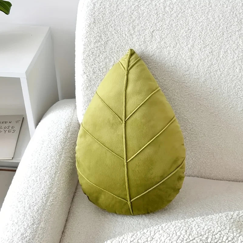 Kristall Ultra Weiches Grünes Blatt Kissen | Dekoratives Blattförmiges Kissen | Valentinstag & Festliche Wohn-Dekoration Kaufschwan® Hellgrün 38x25cm