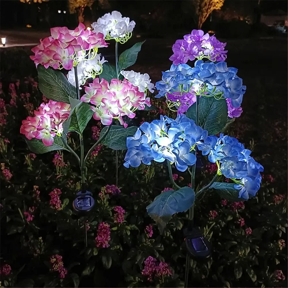 Solar Hydrangea Gartenlichter – LED Blumenleuchten mit Erdspieß für Außenbereiche & Frühlingsdeko Kaufschwan®