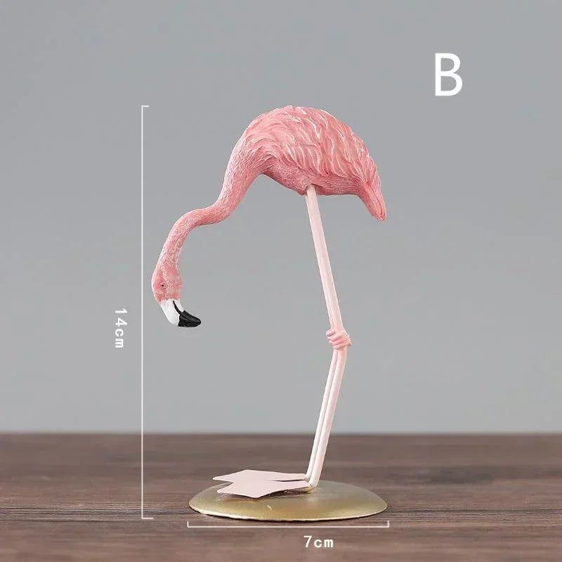Kreative Flamingo Resin Figur – Cartoon Desktop Dekoration im INS Stil für Wohnzimmer und Schreibtisch