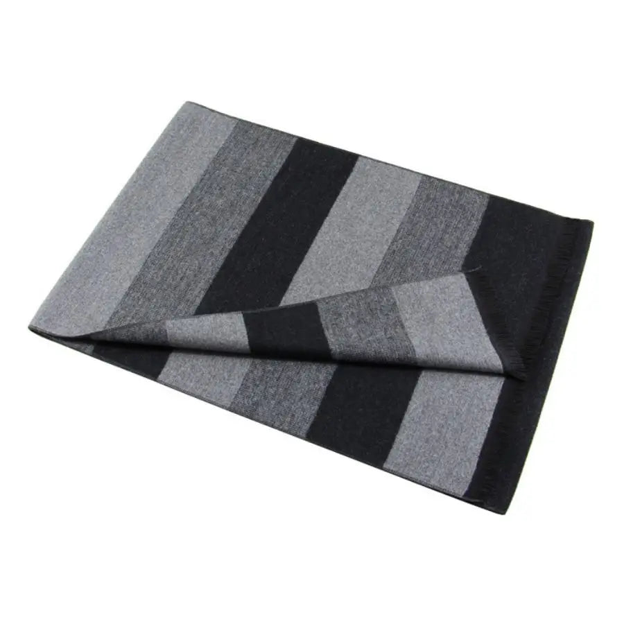 Winterschal für Herren | Karo Streifen & Paisley Jacquard | Beidseitiger Kaschmir-Imitat Halswärmer – Warm & Winddicht Kaufschwan®