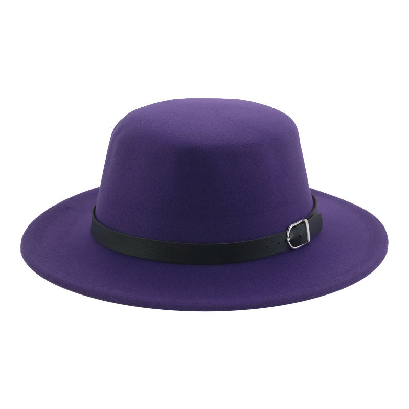 Gefilzter Herren Hut – Einfarbiger Klassischer Fedora mit Gürtelband, Casual & Formeller Winterhut Kaufschwan®