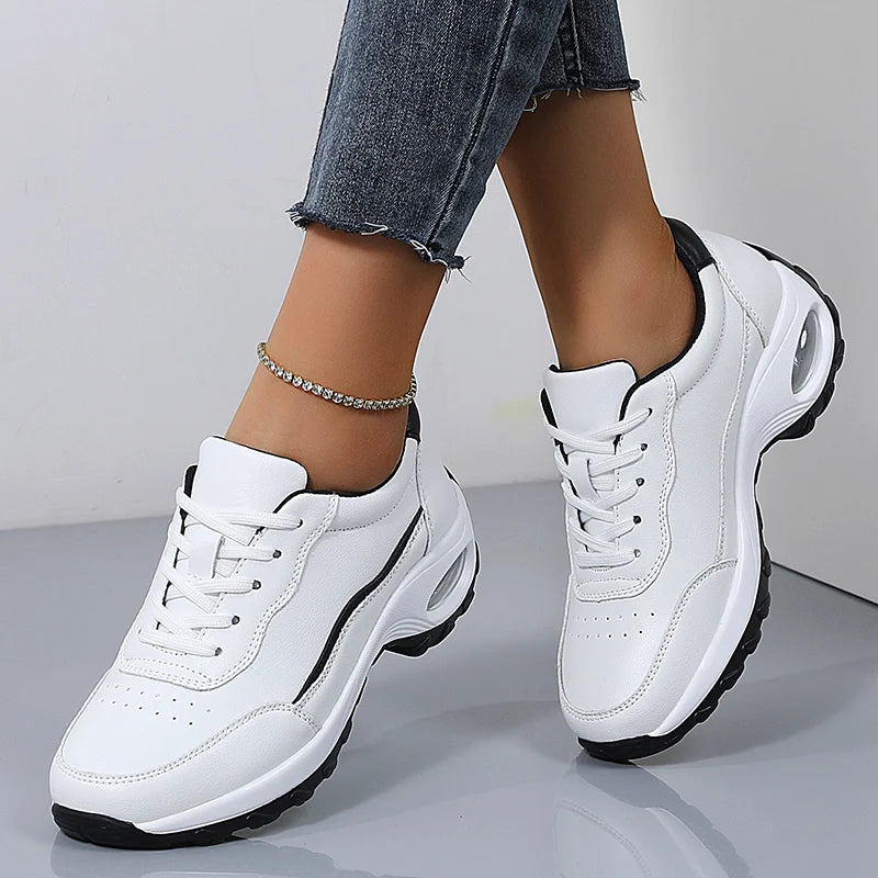 Damen Plateau-Sneaker – Designer Luxus Schuhe | Chunky Wedges Sportschuhe für Freizeit, Wandern & Alltag Kaufschwan®