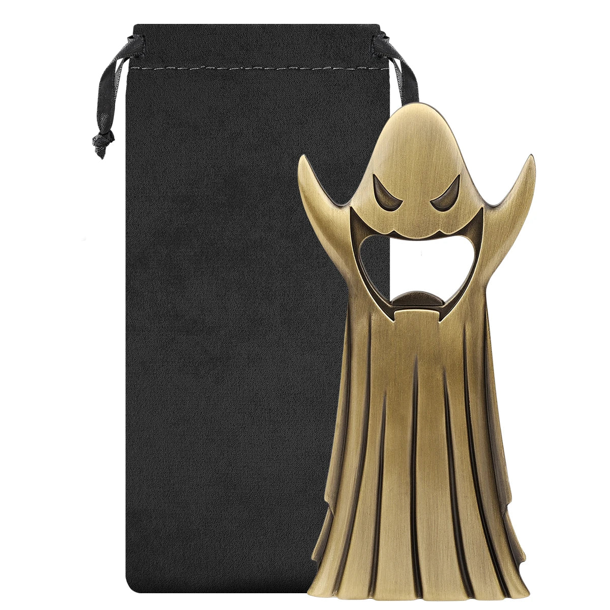 Geist Flaschenöffner – Halloween Metall Bar Werkzeug Geschenk Kaufschwan® Bronze mit Tasche