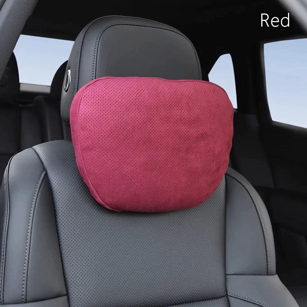 Verstellbares Auto-Nackenkissen aus Memory-Schaum – Atmungsaktives Weiches Kopfstützenkissen für Maybach S-Klasse Kaufschwan® Rot