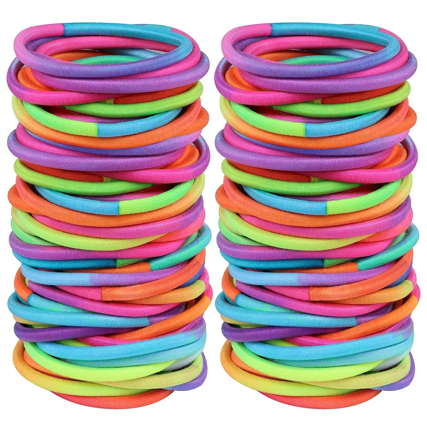 10/50 Stück 4mm Haarschonende Elastische Haargummis | Mixfarben & Schwarz Pferdeschwanzhalter für Damen, Herren, Mädchen & Jungen | Großpackung Kaufschwan® Set 3 10er Set