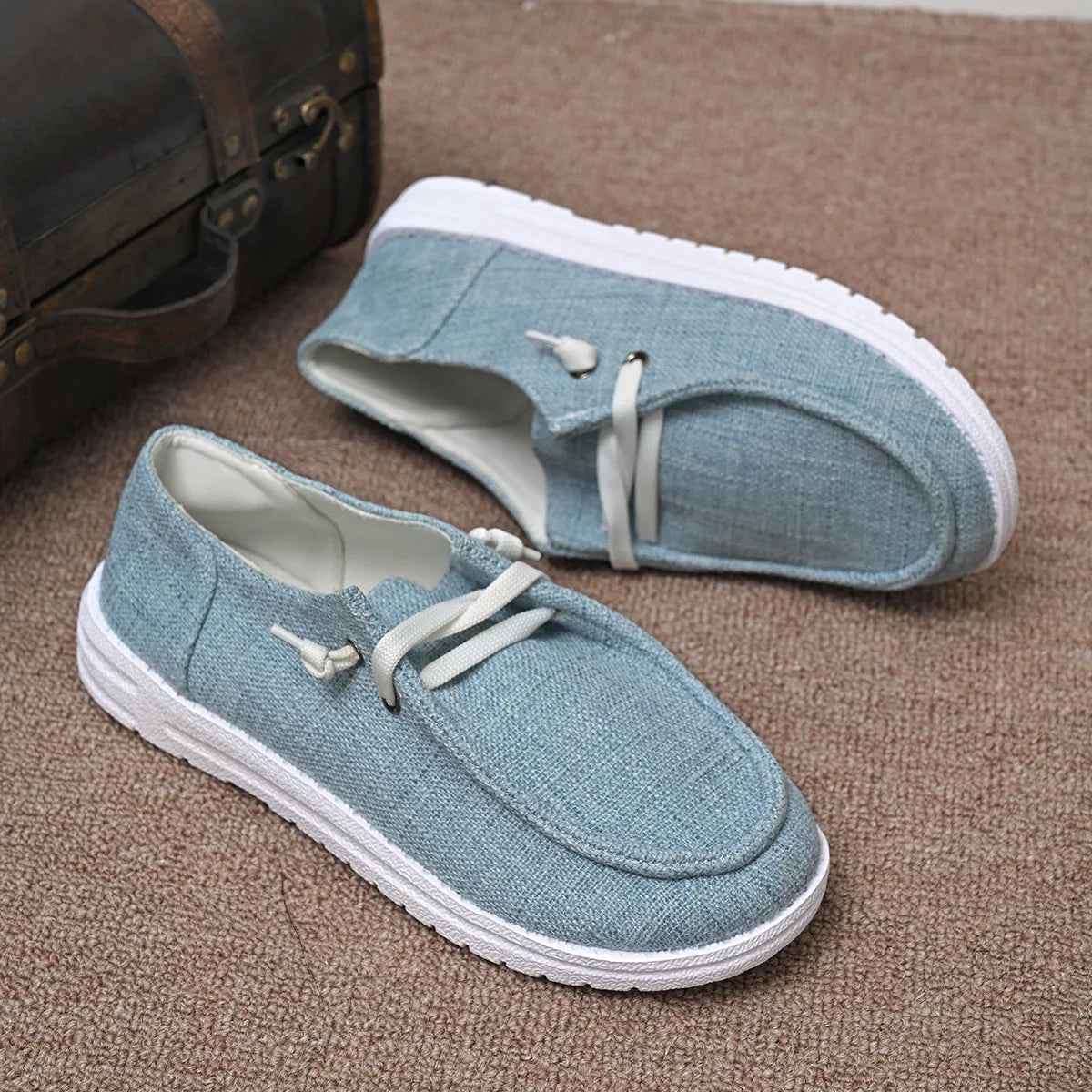 Frühling & Herbst Damen Vulcanized Sportschuhe – Modische Flache Sneaker | Bequeme Freizeitschuhe für Jeden Tag Kaufschwan®