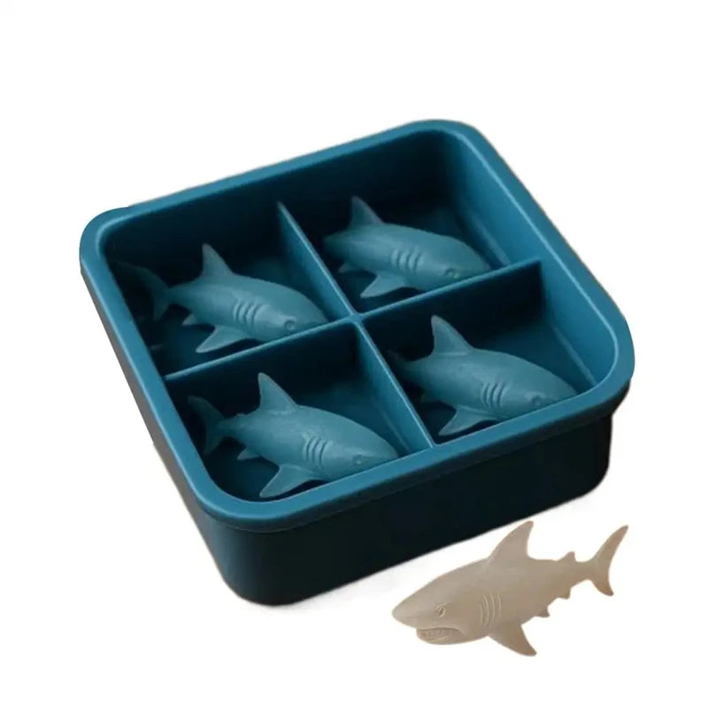3D Hai Eiswürfelform aus Silikon – Für Whiskey, Cocktails & Getränke Kaufschwan®