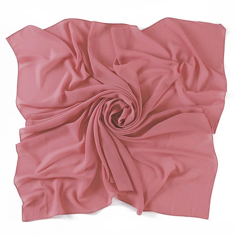 85×85CM Kopftuch – Damen Quadrat Hijab | Muslimisches Einfarbiges Kopftuch, Modischer Schal & Unterkopftuch Kaufschwan® Alt Rose