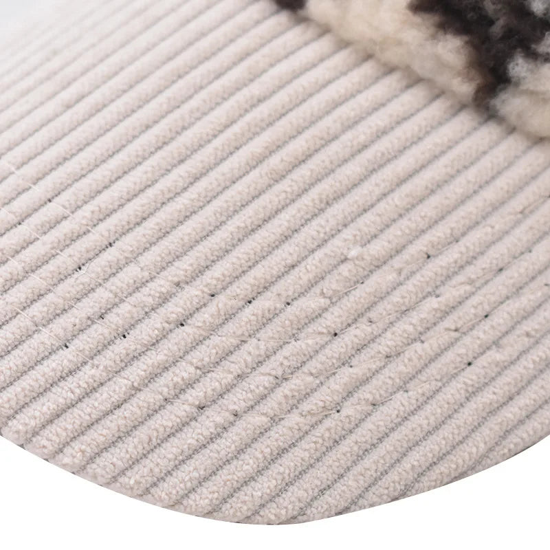Damen Leopard Print Corduroy Baseballkappe | Modischer Gebogener Schirm Sonnenhut | Verstellbarer Riemen für Sonnenschutz Kaufschwan®
