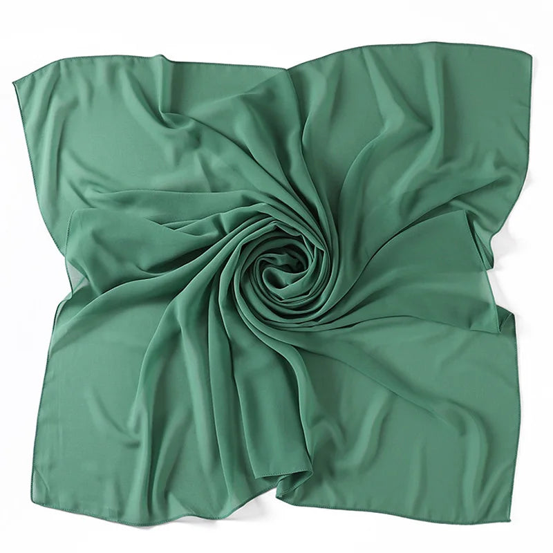 85×85CM Kopftuch – Damen Quadrat Hijab | Muslimisches Einfarbiges Kopftuch, Modischer Schal & Unterkopftuch